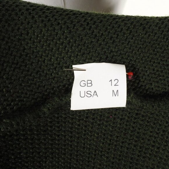 GISPA Dress Womens Size M Sweater Italy Merino Wool Blend  Green Sleeveless - Picture 10 of 10